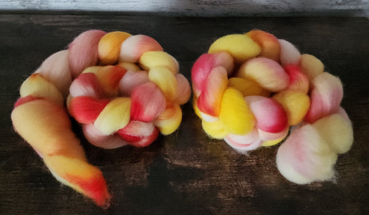 Pretty Corriedale X Braids Wool Roving for Spinning or Felting